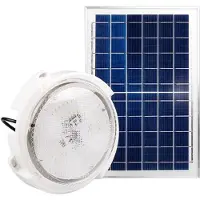 ABC-led Solar LED plafondlamp - 120W - Koud wit - Met zonnepaneel