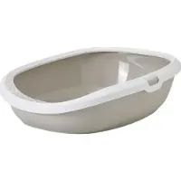 Savic Gizmo Medium Kattenbak met Rand - Kleur: Beige - Afmetingen: 44x35.5x12.5 cm