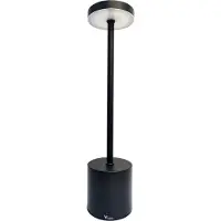 VUBIO Oplaadbare Tafellamp - 34cm - Zwart - voor Binnen & Buiten - Draadloos & Oplaadbaar - Dimbaar - Touch Bediening - Industrieel - Sfeerverlichting - Restaurant