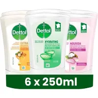 Dettol No-Touch Handzeep Navulling - Aloe Vera - Extra Care Honey & Sheabutter - Sheabutter - 250ML x6