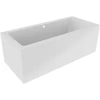 Riho Rethink Cubic Plug&Play Halfvrijstaand Bad 160x70cm - Acryl Wit - Rechts - Baden, Halfvrijstaande Baden - 8714148608272
