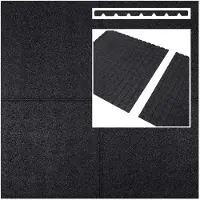 Intergard Rubberen tegels zwart 1000x1000x65mm prijs per m2