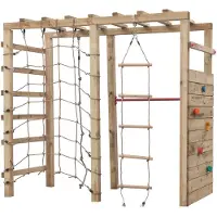 Intergard Houten speeltoestel houten schommel klimtoren King Kong 240x120x220cm