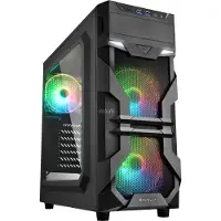Sharkoon VG7-W RGB - Tower - ATX - Seitenteil mit Fenster (Acryl) Midi-tower PC-behuizing Zwart