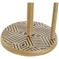 DKD Home Decor Houder voor keukenpapier DKD Home Decor Zwart Natuurlijk Bamboe 16,5 x 16,5 x 35 cm