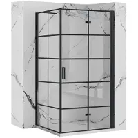 REA Molier Black 100x90 Douchewand