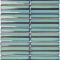The Mosaic Factory Sevilla smalle vinger 2cm mozaïek tegels 30x30 ocean green
