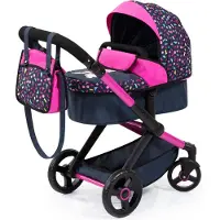 Bayer - Combi Poppenwagen Xeo, tas, zwart, rose, fee