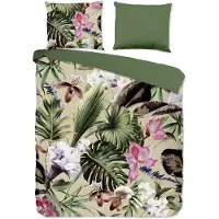 Good Morning Dekbedovertrek Katoen Renforcé Irze - green 240x200/220cm
