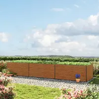 GFP 490 x 77 x 77 cm Moestuinbak, Laklaag met houtoptiek