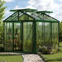 GFP 235 x 235 cm Tuinkas, Groene poedercoating RAL 6005