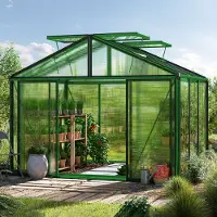 GFP 311 x 235 cm Tuinkas, Groene poedercoating RAL 6005, Actieset - Pro 2