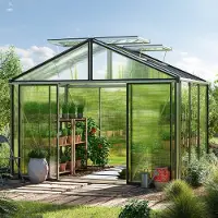 GFP 311 x 235 cm Tuinkas, Standaard Aluminium (natuur), Actieset - Pro 1