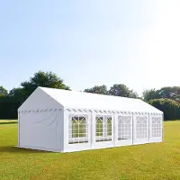 TOOLPORT Partytent 4x10 m, PVC 700, wit