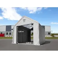 TOOLPORT Tenthal 4x8 m, PRIMEtex zeil, grijs, met statica (beton)