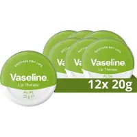 Vaseline Lippenbalsem - Aloë Vera - verrijkt met aloë vera - 12 x 20 g