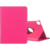 Rico Vitello Hoesje geschikt voor Apple iPad pro 12.9 inch (2020) 360° Draaibare Wallet case /flipcase stand/ hardcover achterzijde/ kleur Roze