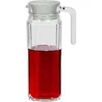 Luminarc Waterkan - met deksel - 1,1L - glas - schenkkan - waterkaraf - Limonadekan - Schenkkannen