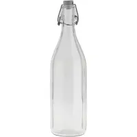 Bormioli Rocco waterfles met beugeldop - helder transparant - 1000 ml - Giara home deco fles - Decoratieve flessen