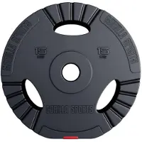 Gorilla Sports Olympische Halterschijf 15 kg Gripper Kunststof 50/51 MM