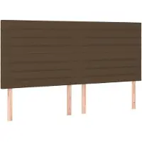 vidaXL Hoofdbord donkerbruin 160x5x118/128 cm stof