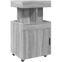 vidaXL Drankkar 50x41x89 cm bewerkt hout grijs sonoma eikenkleurig