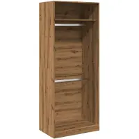 vidaXL Garderobekast Artisan-eikenhout, 80x50x200 cm, houtvezel