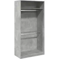 vidaXL Garderobekast, betonkleur, 100x50x200 cm, houtvezelplaat
