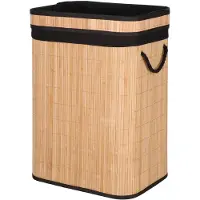 Springos Wasmand 72 Liter Bruin / Zwart