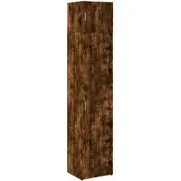 vidaXL Opbergkast smal 45x42,5x225 cm bewerkt hout gerookt eikenkleur