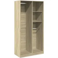 vidaXL Kledingkast 100x50x200 cm bewerkt hout sonoma eikenkleurig