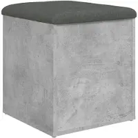 vidaXL Opbergbankje 42x42x45 cm bewerkt hout betongrijs