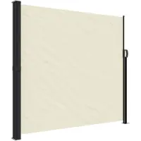 vidaXL Windscherm uittrekbaar 180x500 cm crèmekleurig