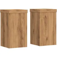 vidaXL Plantenstandaards 2 st 10x10x18 cm hout artisanaal eiken