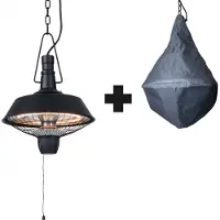Sunred Heater & Hoes - Indus - Bright lijn - Zwart - Hangend model - Terrasverwarmer