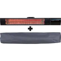 Sunred Heater & Hoes - Dark lijn - Zwart - Wand model - Terrasverwarmer – Carbon rosé