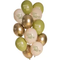 Folat - Ballonnen Golden Olive (12 stuks - 33 cm)