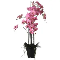 Mica Decorations Phalaenopsis Kunstplant - H97 x Ø19 cm - Pot - Roze