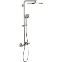Blaufoss Nola 300 opbouw regendoucheset thermostatische kraan Brushed CoolMetal