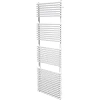 VIPERA Vesuvio enkele handdoekradiator 60 x 180 cm centrale verwarming mat wit zij- en middenaansluiting 1.469W