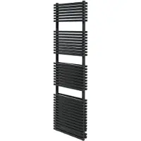 VIPERA Vesuvio dubbele handdoekradiator 50 x 180 cm centrale verwarming mat zwart zij- en middenaansluiting 1799W