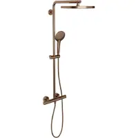 Blaufoss Nola 300 opbouw regendoucheset thermostatische kraan Brushed Rosegold