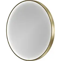Balmani Secret rond badkamerspiegel Brushed Champagne Gold Ø 60 cm met spiegelverlichting en anti-damp