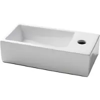 Luca Varess Cubic handenwasser 36,5 x 18 cm mat witte porselein