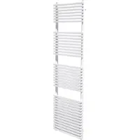 VIPERA Vesuvio enkele handdoekradiator 50 x 180 cm centrale verwarming mat wit zij- en middenaansluiting 1.232W