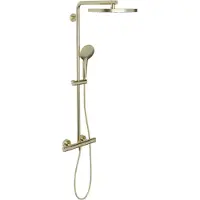 Blaufoss Nola 300 opbouw regendoucheset thermostatische kraan Brushed Champagne Gold