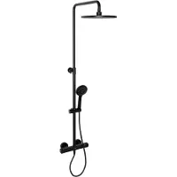 Blaufoss Bodan 250 regendoucheset thermostatische kraan Mat Zwart