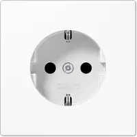 JUNG LS1520KIWW Wandcontactdoos met randaarde Inzetstuk LS plus, LS design, LS 990 Alpine-wit 1 stuk(s)