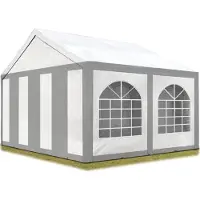 TOOLPORT Partytent 3x4 m, PE 450, grijs-wit