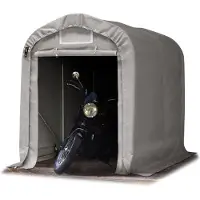 TOOLPORT Garagetent 1,6x2,4m, PVC zeil, grijs, zonder statica
